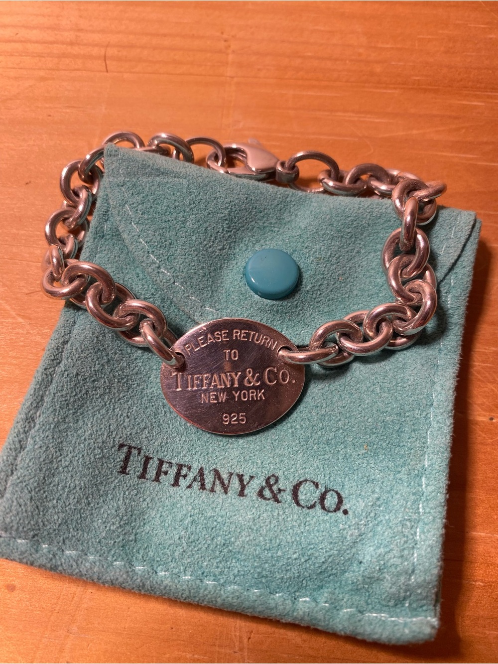 Tiffany & Co. “Return to Tiffany” Silver Round Tag Chain Bracelet